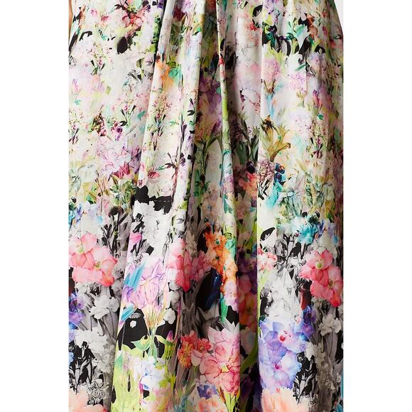 Ranna Gill x Anthropologie Women's Firefleur Maxi Skirt Watercolor Flower Print - Picture 4 of 11